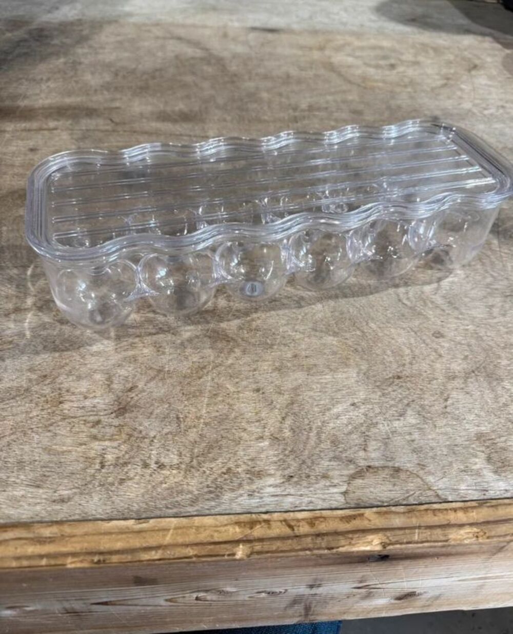 12 Compartment Clear Acrylic Plastic Egg Holder Storage Box Lid